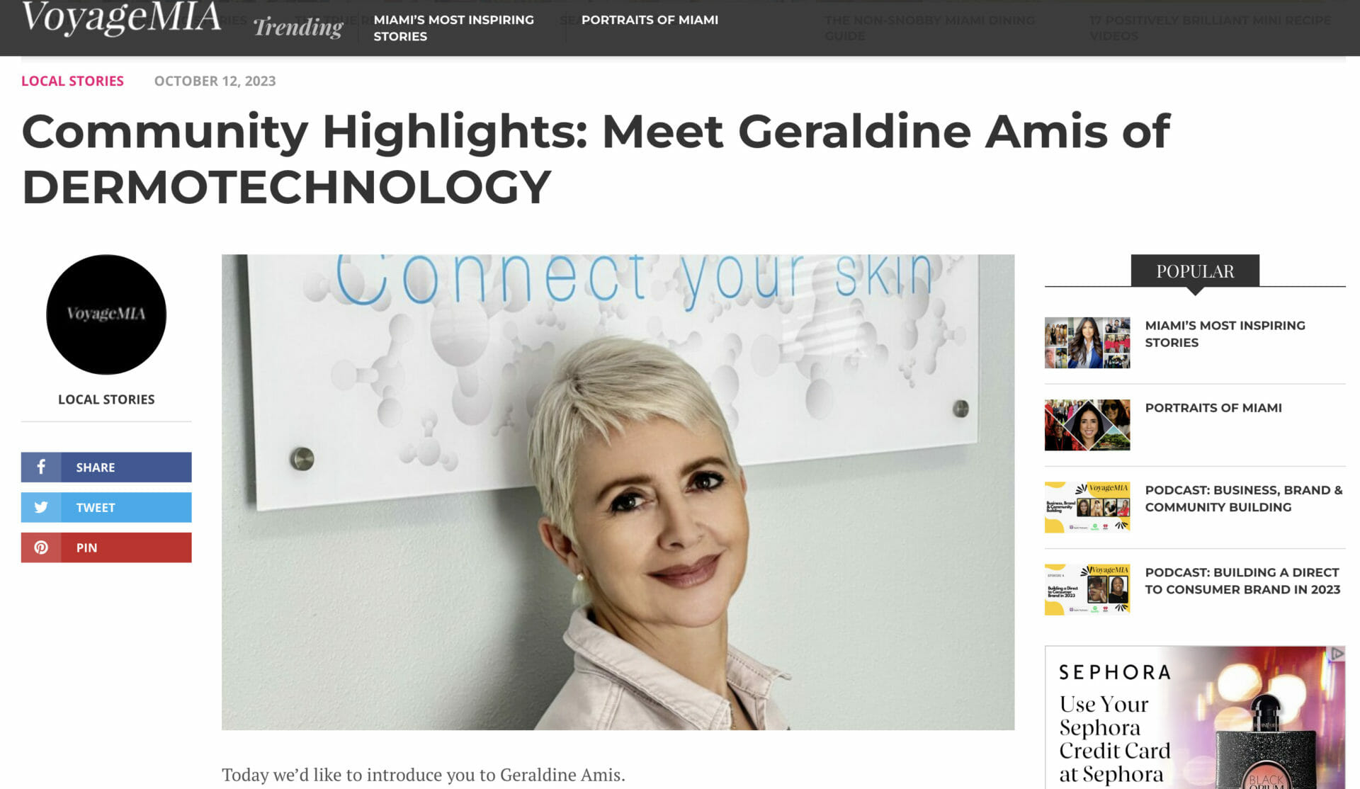 Meet Geraldine Amis of DERMOTECHNOLOGY